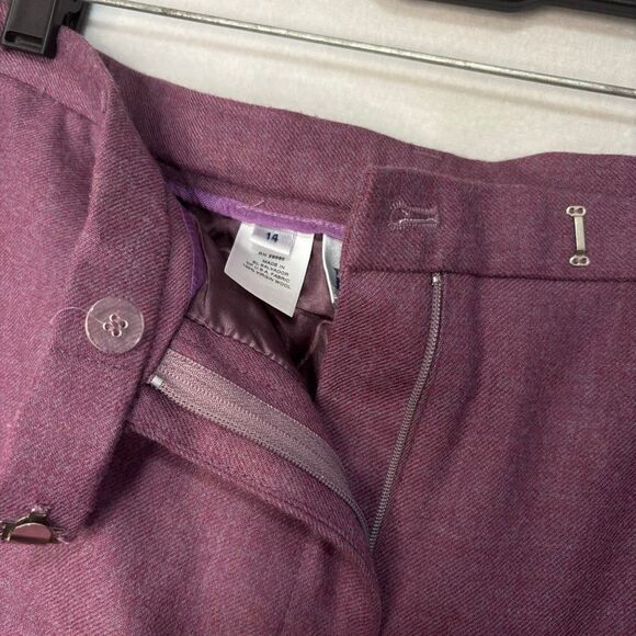 Vintage Pendleton Women's Size 14 Purple 100% Virgin Wool Pants Trousers USA - Picture 4 of 13